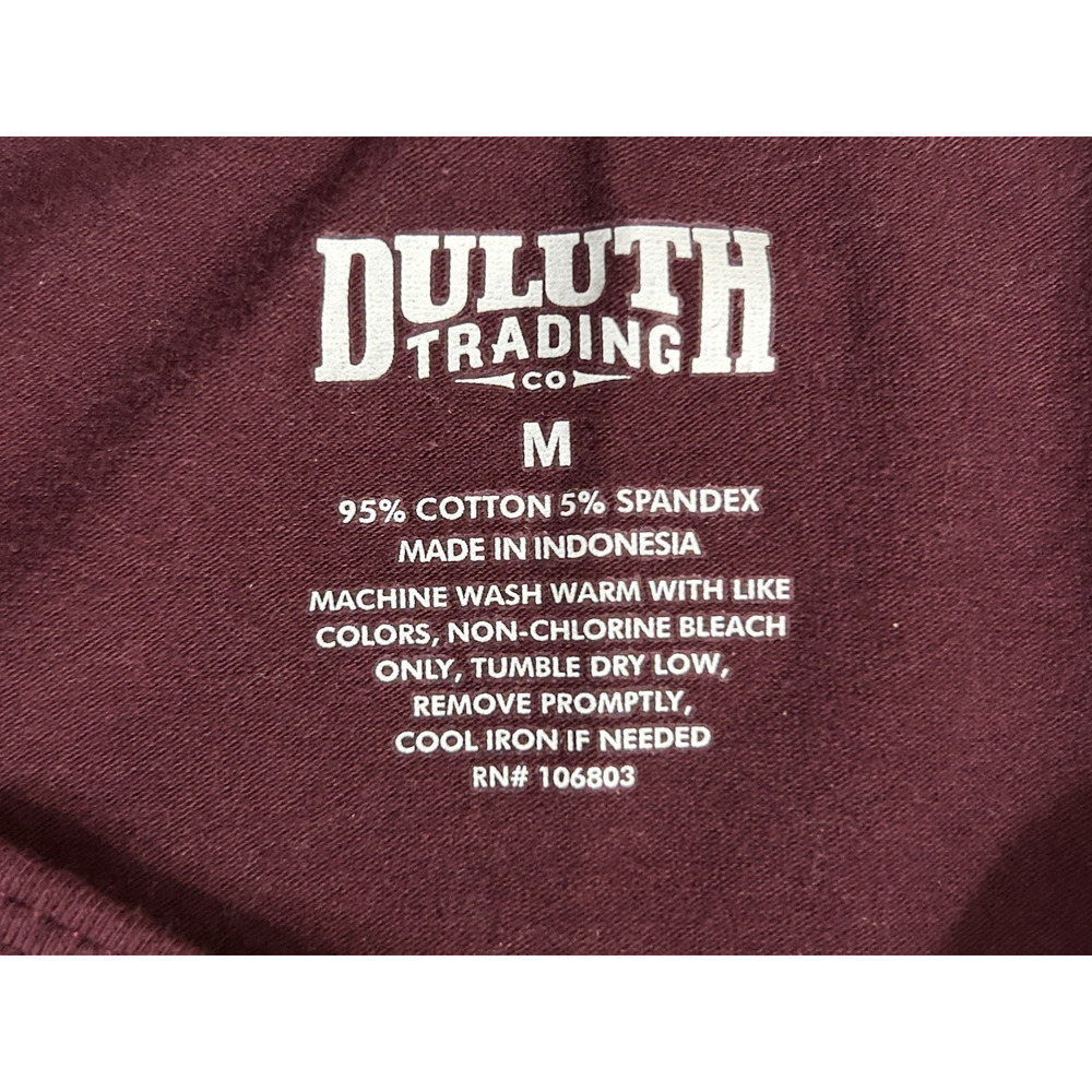 Duluth Trading Company Womens No-Yank Tank Wide Strap/Burgundy Size M - Picture 3 of 3